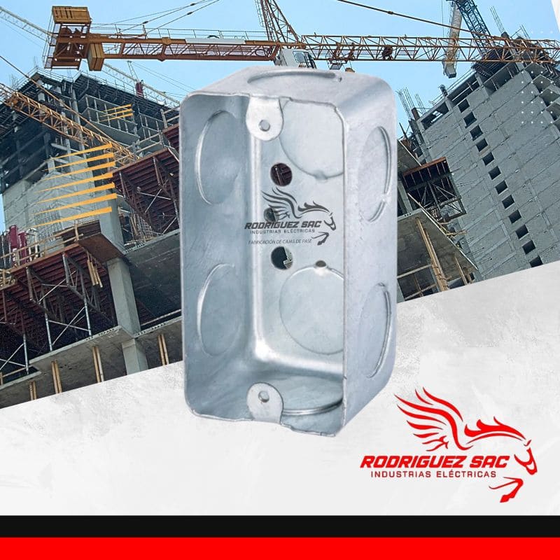 CAJA DE PASE RECTANGULAR COMERCIAL  55X100X40 - INDUSTRIAS ELÉCTRICAS RODRIGUEZ SAC