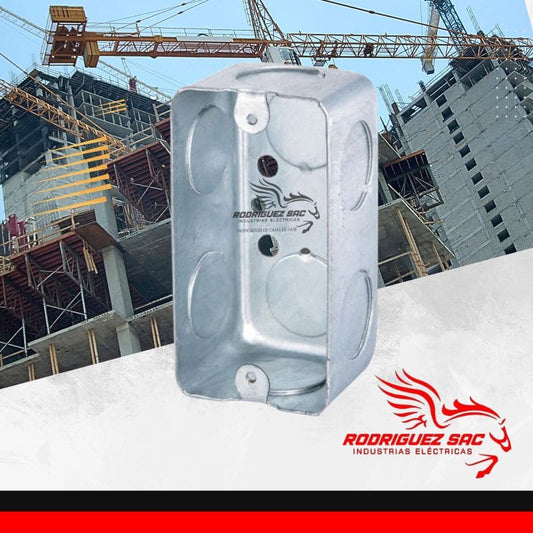 CAJA DE PASE RECTANGULAR COMERCIAL  55X100X40 - INDUSTRIAS ELÉCTRICAS RODRIGUEZ SAC