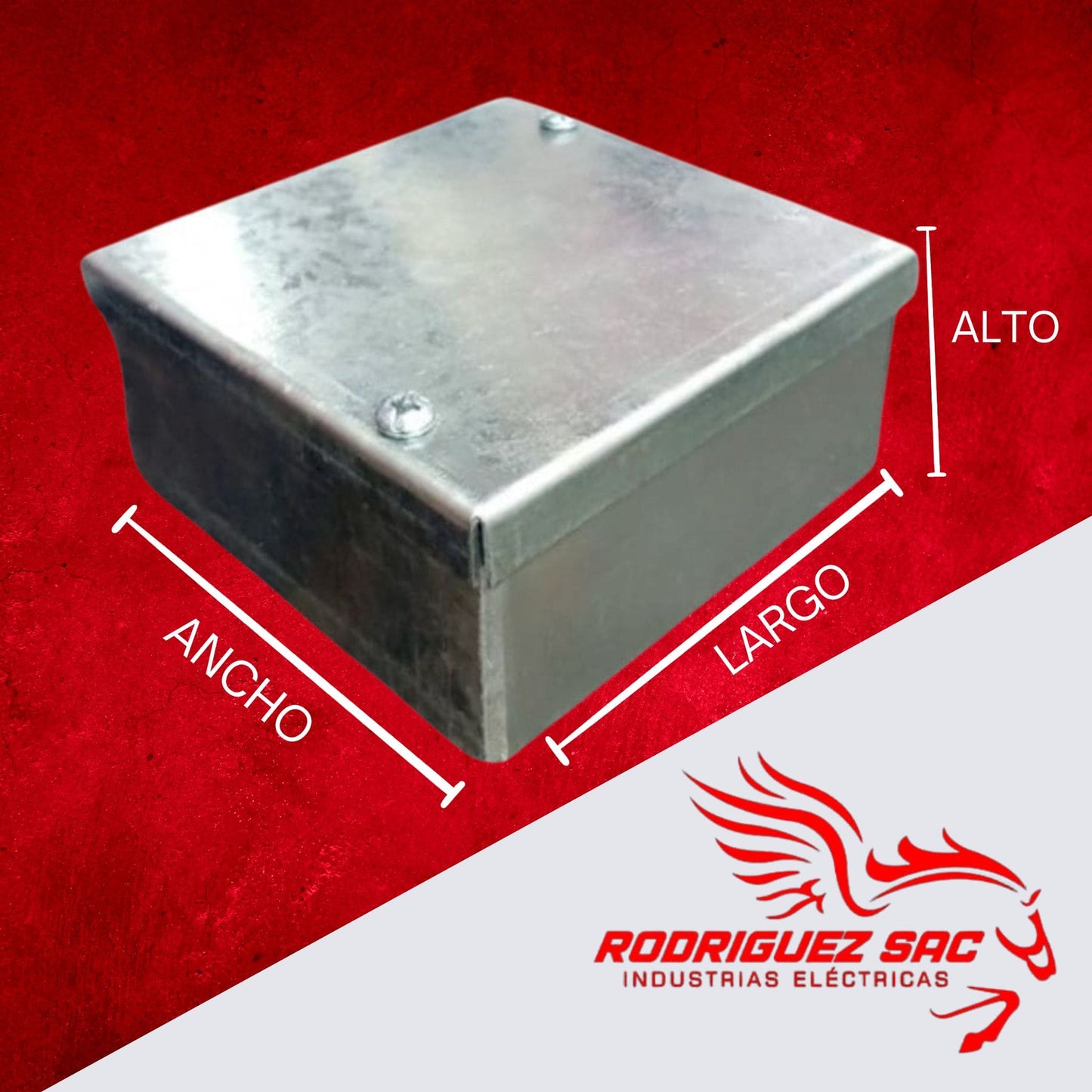 CAJA DE PASE HERMÉTICA 100X100X50 - INDUSTRIAS ELÉCTRICAS RODRIGUEZ SAC