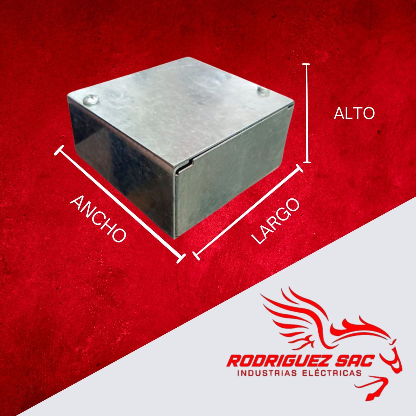 CAJA DE PASE CIEGA COMERCIAL  100x100x75 - INDUSTRIAS ELÉCTRICAS RODRIGUEZ SAC